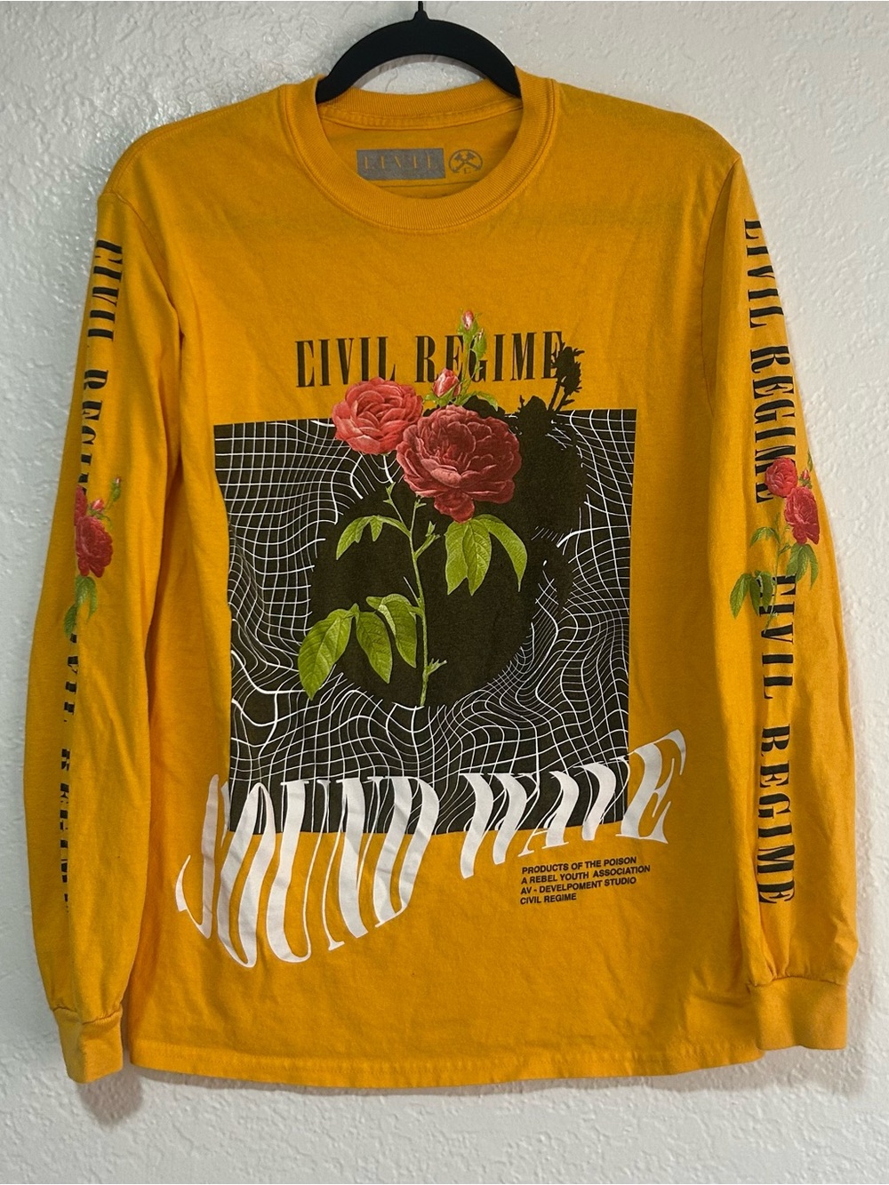 Eivil Regime Mustard Long Sleeve Soundwave Shirt